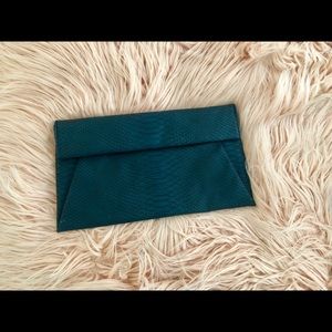 Navy Snakeskin clutch
